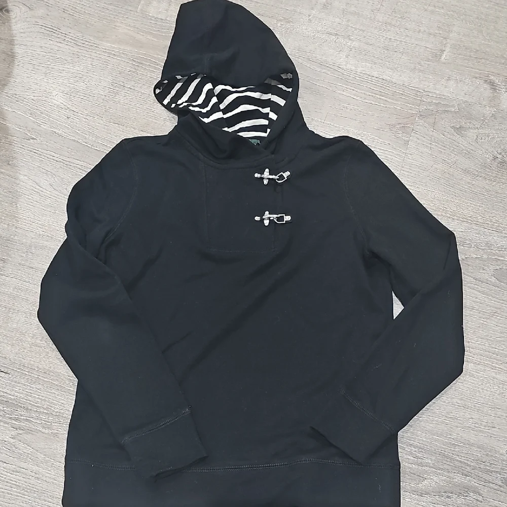 Lauren Jeans Co Hoodie Womens M. Toggle Pullover Hooded Top Ralph Lauren - Picture 4 of 5